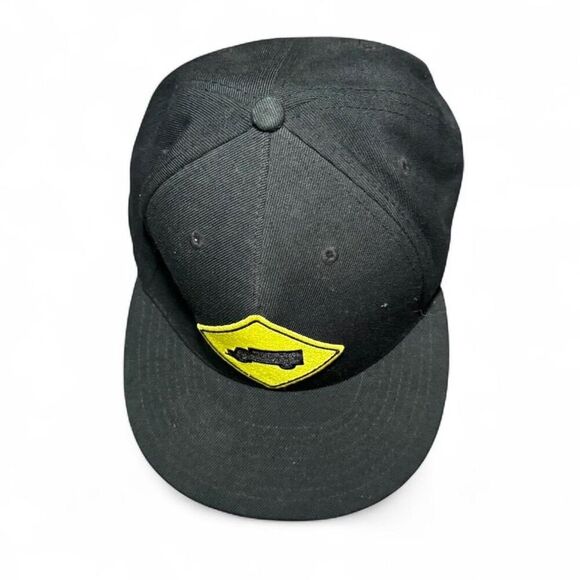 Trukfit Snapback Hat Black Yellow Truck Logo Flat Bill Cap  Wool Trucker Hat - Picture 2 of 8